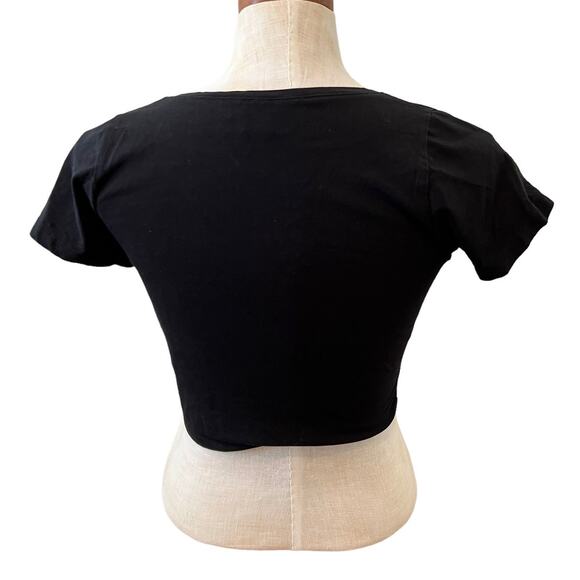 ASOS Cropped Black Scoop Neck Tee 10 - Picture 3 of 4